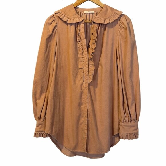 Ulla Johnson Frankie Tunic in Pale Oak 4 Bohemian Feminine Romantic Elegant Boho - Picture 2 of 9